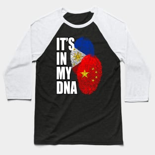 Filipino And Chinese Mix Heritage DNA Flag Baseball T-Shirt